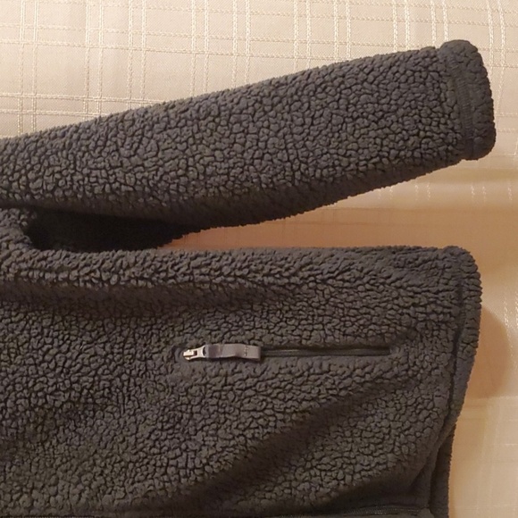 32° Heat Jacket Boys Size Large 14 / 16 Grey Cozy Gray Sherpa Fleece Jacket Zip - Picture 2 of 13